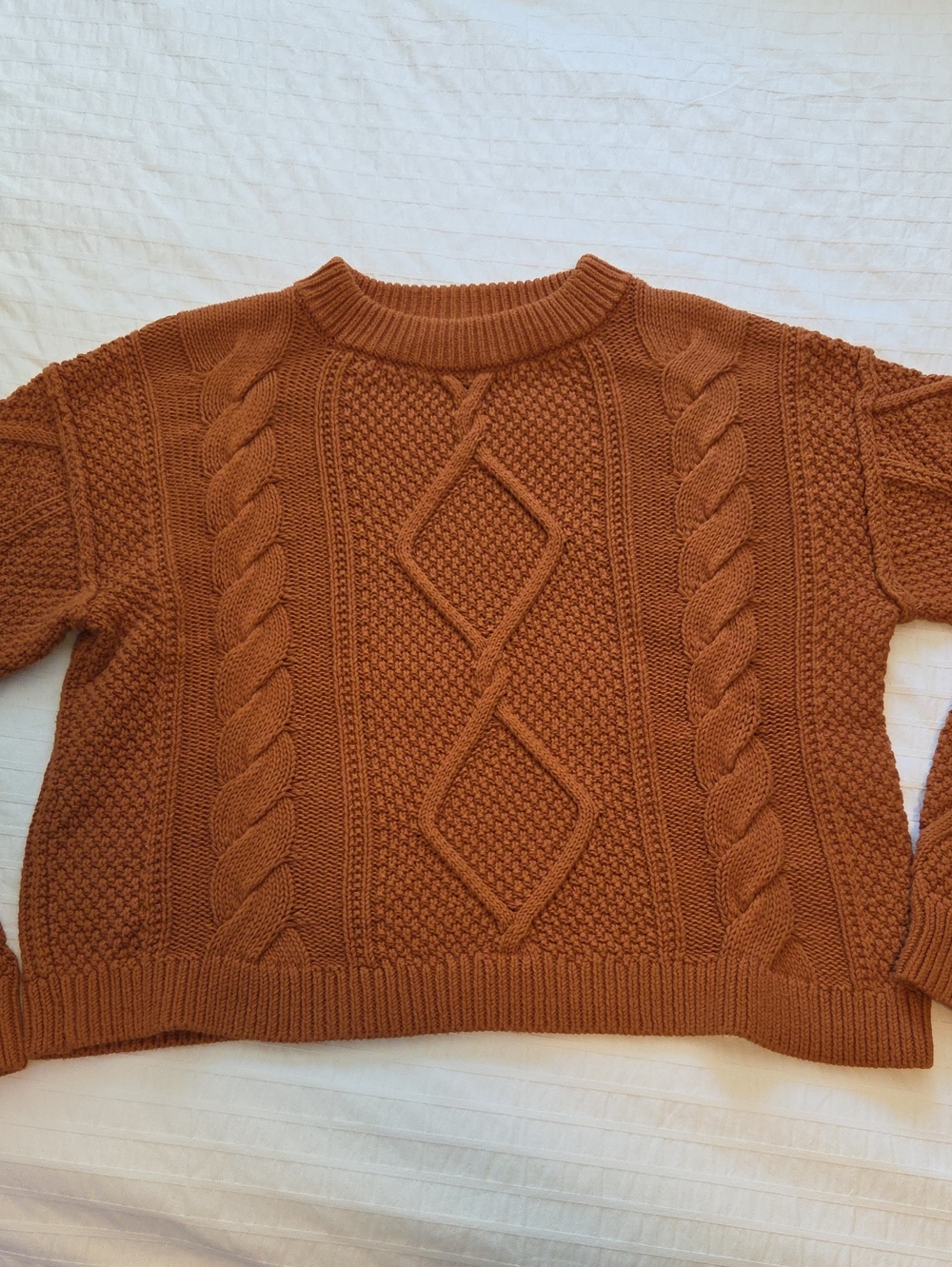 Quince 100% Organic Cotton Cropped Cable Crew